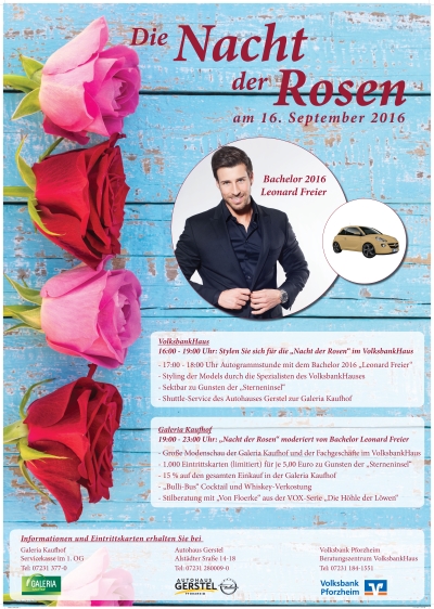Plakat "Nacht der Rosen" 2016