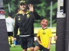 Die Fotowand mit Jürgen Klopp, von Erwachsenen fast häufiger gebraucht, als von Kindern.