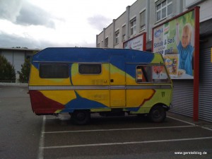 Bedford Blitz mit Hymer-Wohnmobilaufbau