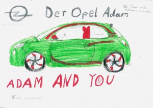 Ein gemalter Opel ADAM