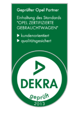 DEKRA-Siegel 2013 "Opel zertifizierte Gebrauchtwagen"
