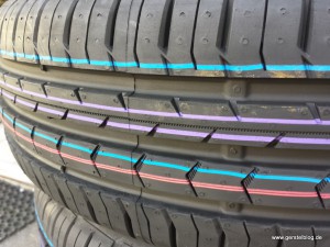 Farbringe auf neuen Reifen