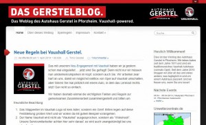 Gerstelblog im Vauxhall-Look als Aprilscherz 2014