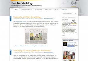Screenshot Gerstelblog im Jahr 2010
