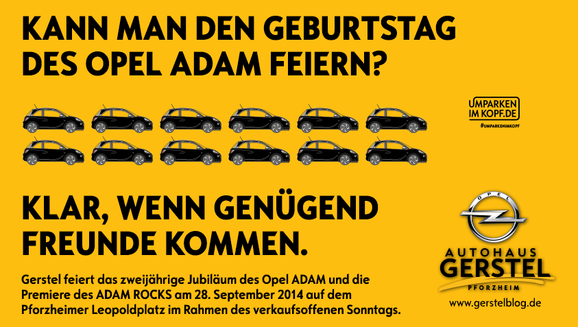 Kann man den Geburtstag des Opel ADAM feiern?