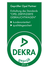 DEKRA-Siegel 2014 "Opel zertifizierte Gebrauchtwagen"