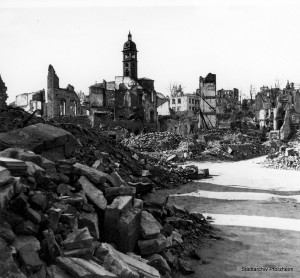 Altstädter Straße in Pforzheim um 1945