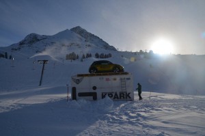 Opel ADAM auf der Skipiste in Kühtai