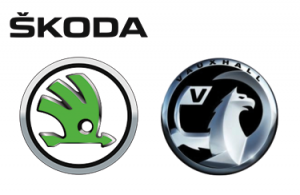 Logo Skoda und Vauxhall