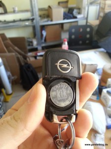 Schlüssel mit einer KiK-Batterie