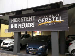 Neue Werbeplane am Deutschen Eck