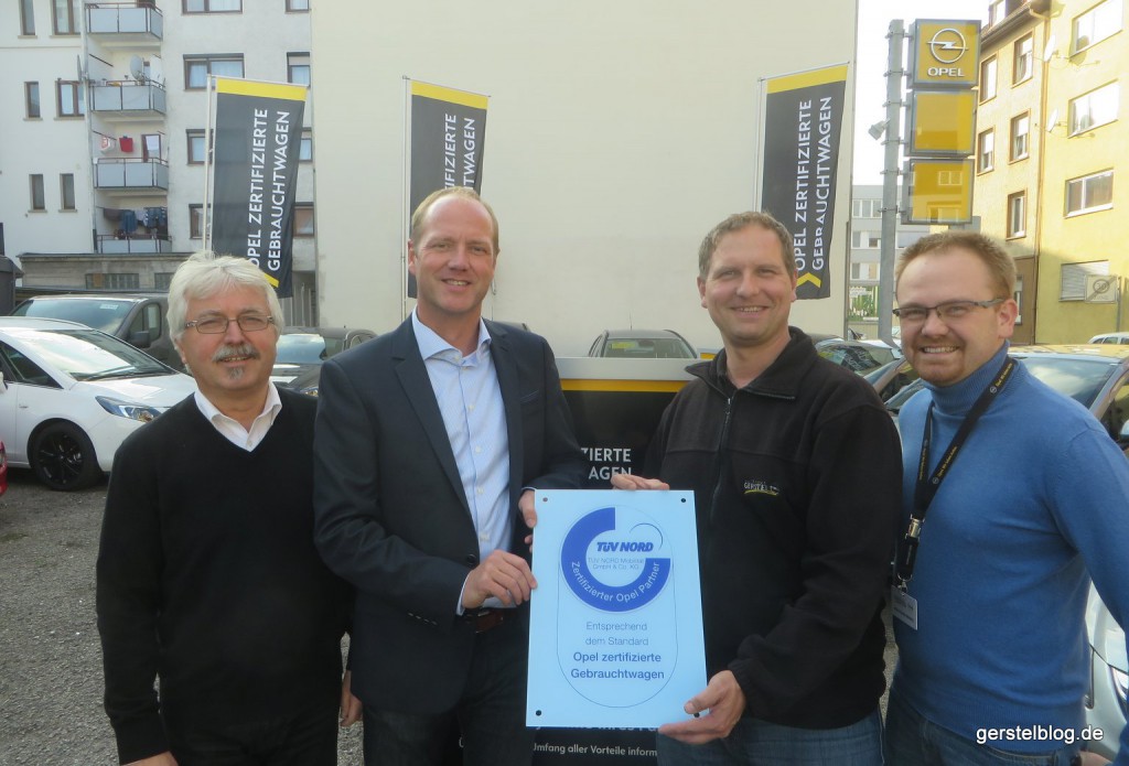 OZG-Zertifikatsübergabe 2015 im Autohaus Gerstel
