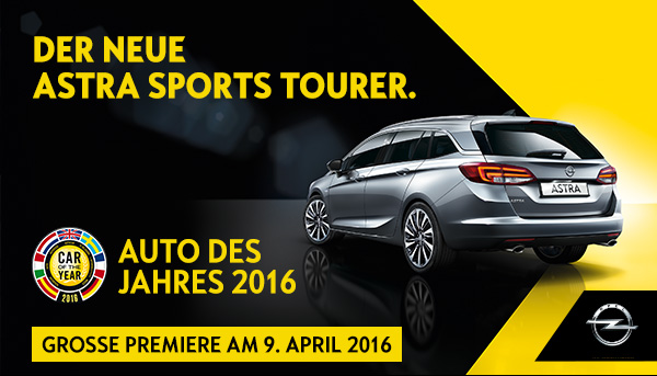 Premiere Astra Sports Tourer am 9. April 2016